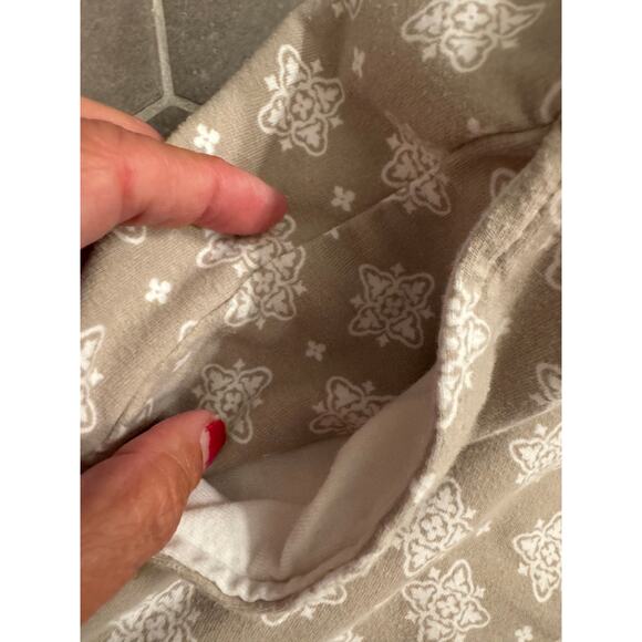 Plus Size 3X Skort Beige White Print Cotton Pockets - Picture 3 of 4